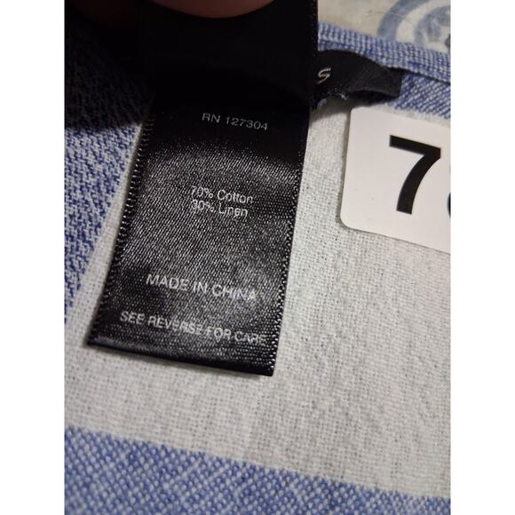 Ali Miles Asymmetrical Linen Boho Country Chic Gingham Women's size 2X Fliwy Top - Picture 11 of 12